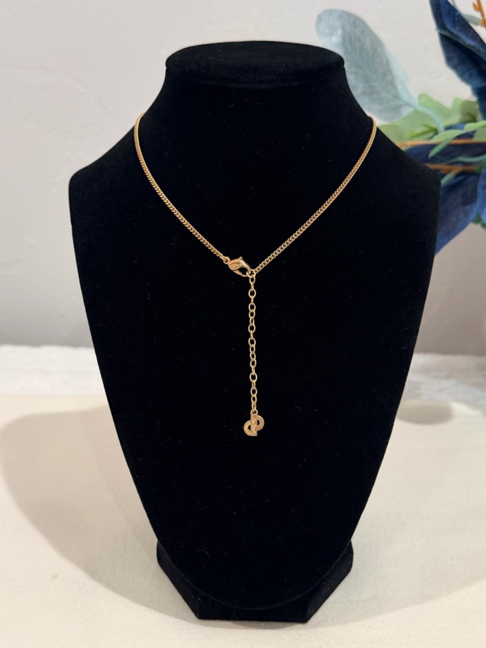 Christian Dior CD Enamel & Crystal Necklace - Picture 11 of 11